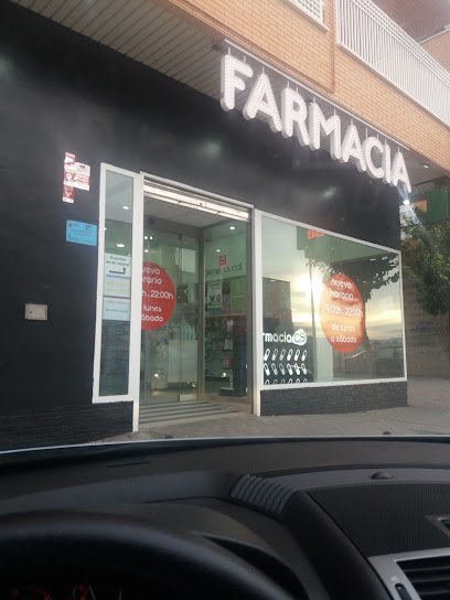Farmacia Farmacia CARPES. Abierto de 9 a 22 horas de lunes a sabado en Alcantarilla